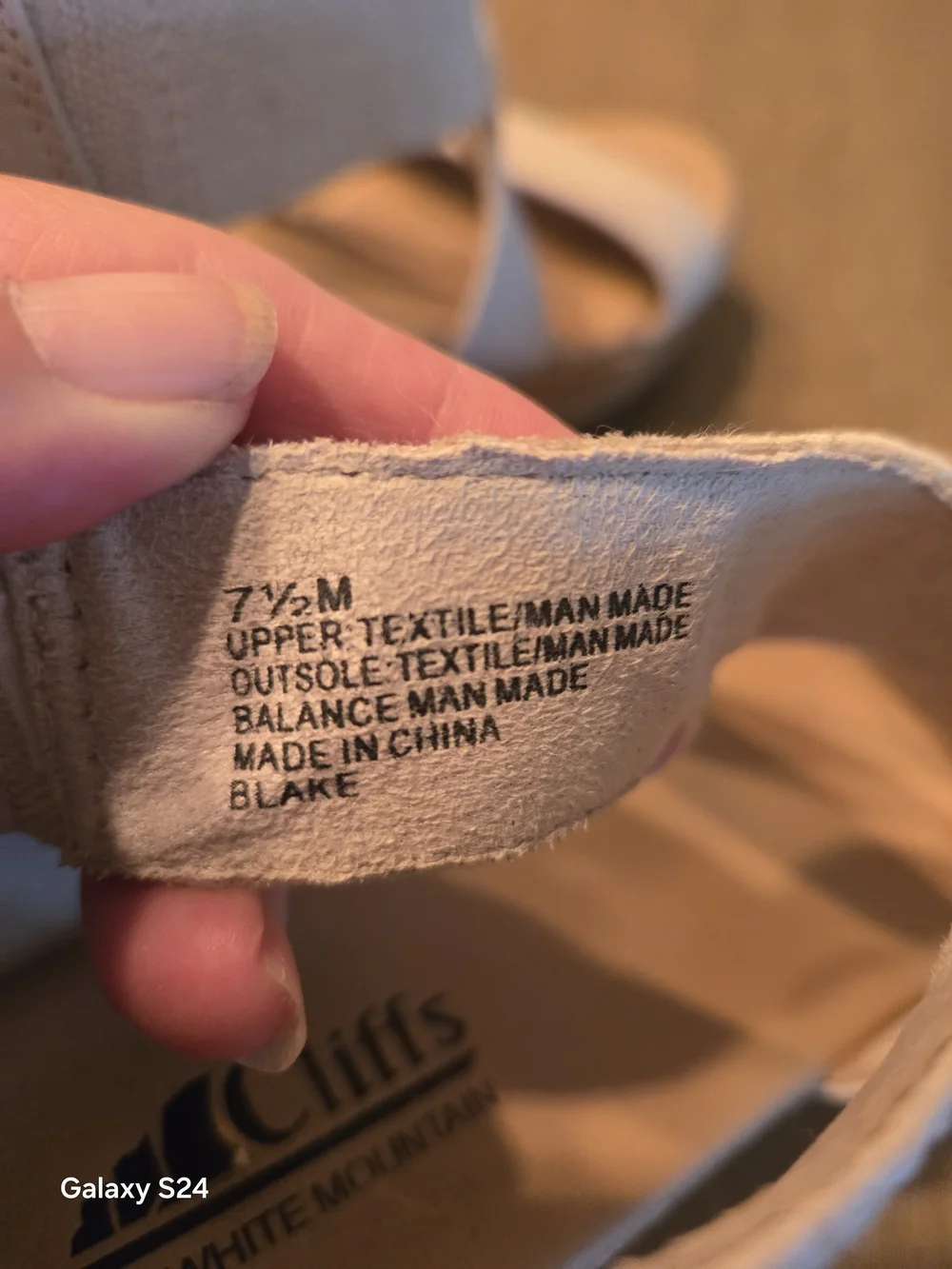 Cliffs by White Mountain Beige Espadrille Wedge Sandals Womens 7.5